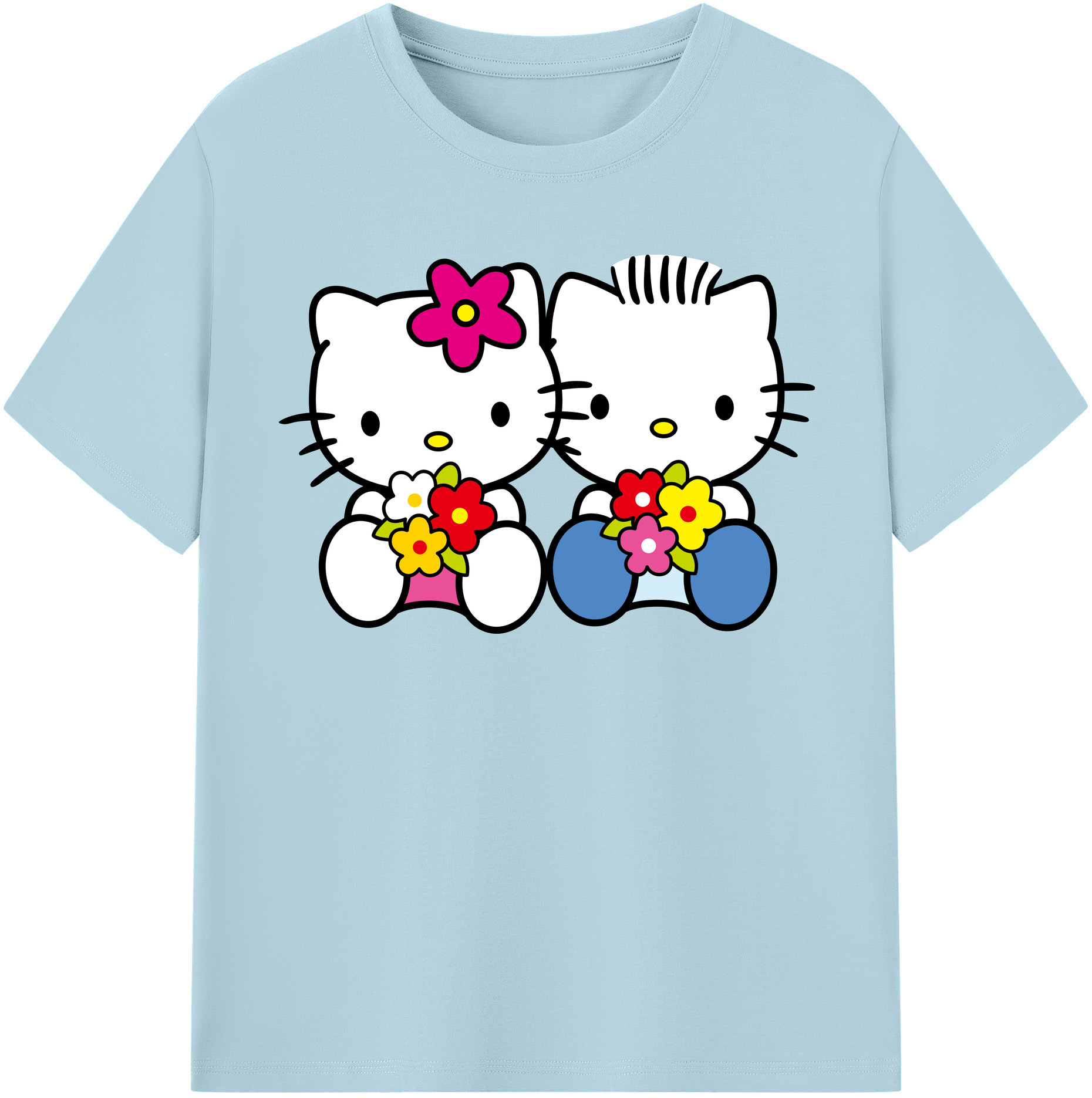 （画像用） Hello Kitty ハローキティ 綿100％半袖Tシャツ（フロントプリント）